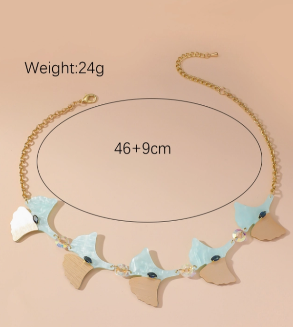 Μενταγιόν Από Ανοξείδωτο Ατσάλι Με Σχέδιο Φύλλων - Gold