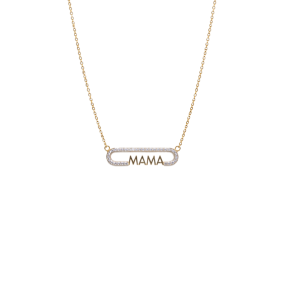 product_image Μενταγιόν Από Ανοξείδωτο Ατσάλι ''ΜΑΜΑ'' με Στρας - Gold