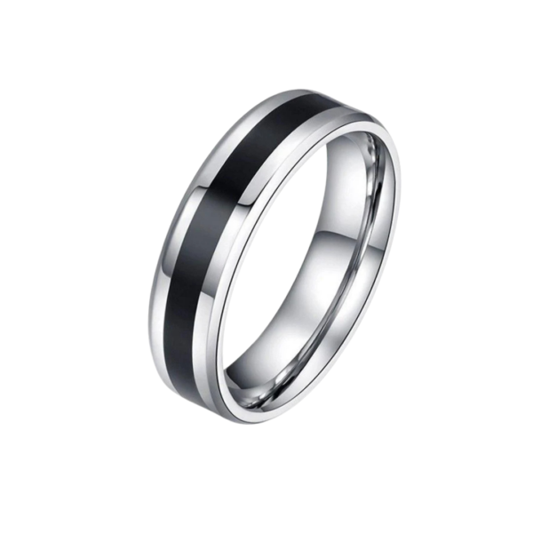PRODUCT IMAGE rings Ανδρικό Δαχτυλίδι Από Ανοξείδωτο Ατσάλι - Silver & Black