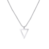 PRODUCT IMAGE mentagion Ανδρικό Μενταγιόν Από Ανοξείδωτο Ατσάλι με Ανάποδο Τρίγωνο - Silver